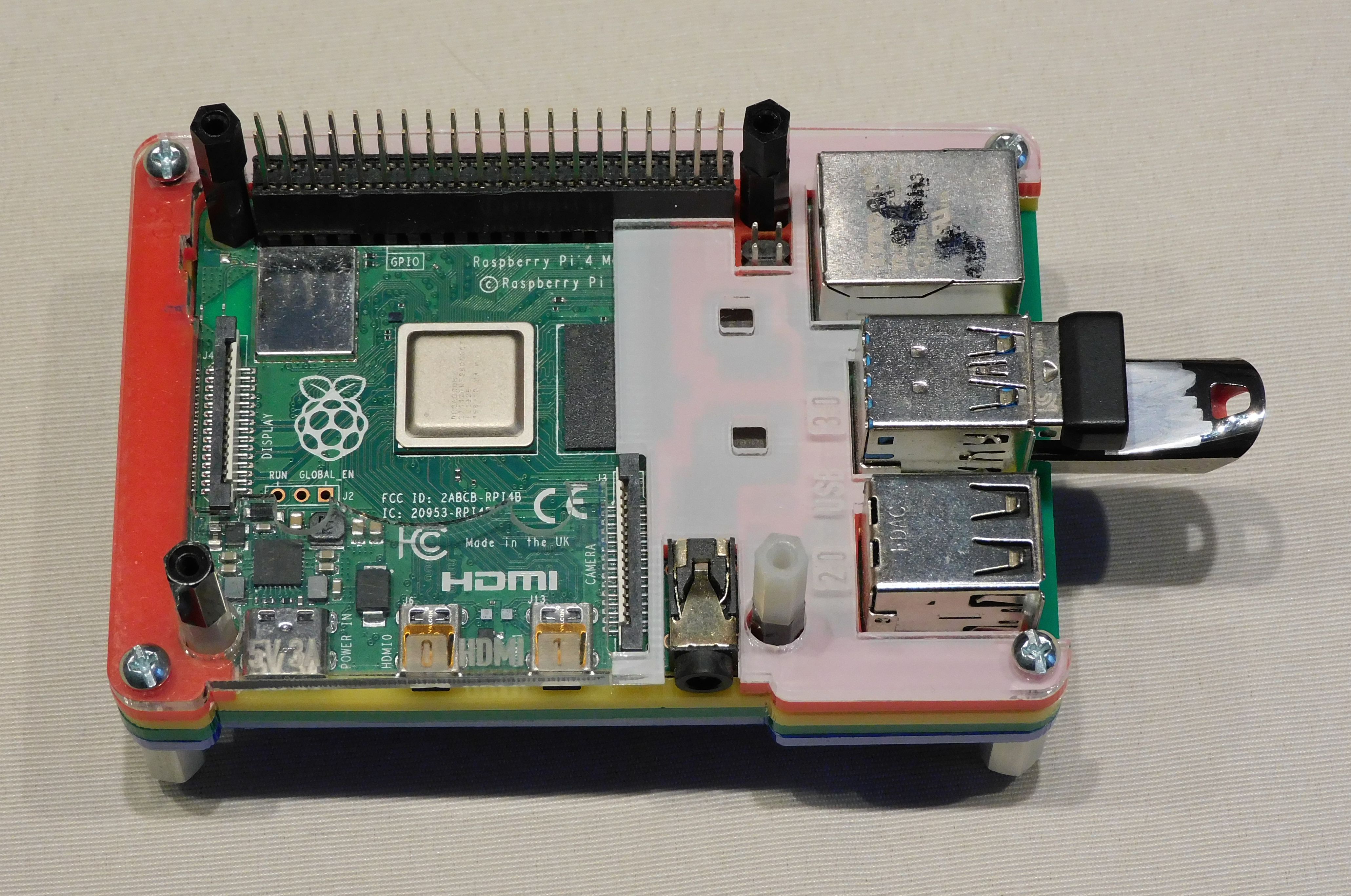 Raspberry Pi 4 and case