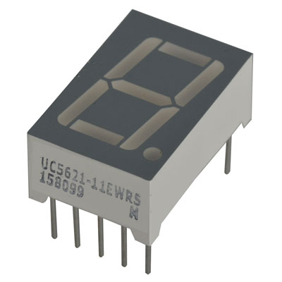 Signle 7-segment with decimal point LED